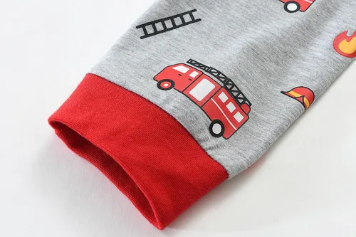 Miniatura 95 de Little Hand Pijamas para niños pequeños, Monster Truck 100% algodón, dinosaurio para niños, 2 piezas, ropa de dormir, conjuntos de ropa de dormir
