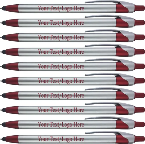 Miniatura 8 de Paquete de 300 bolígrafos personalizados con logotipo o texto, para marketing, fiestas y eventos, lápiz capacitivo 2-1 + bolígrafo compatible