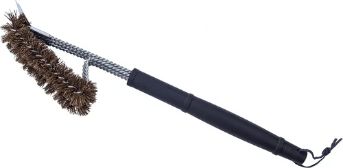 Miniatura 2 de Dyna Glo - Cepillo para parrilla (18.0 in) con cerdas Palmyra y raspador de acero inoxidable