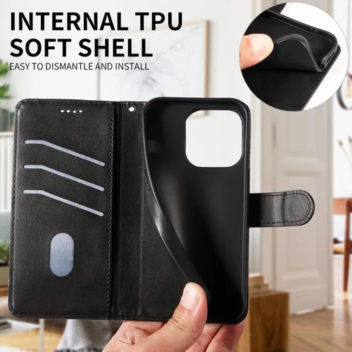 Miniatura 5 de Funda con tapa para Huawei Nova Lite 3, protección de 360 grados, a prueba de golpes, de piel sintética, con función atril y 3 ranuras