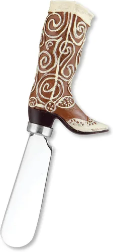 Miniatura 3 de UP Western Cowboy - Esparcidores de queso para botas, asas de resina pintadas a mano con cuchillas de acero inoxidable para untar queso crema