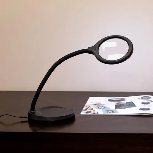Miniatura 6 de Carson DeskBrite300 2X Lámpara de escritorio con lupa asférica con lente puntual 5X (LM-30)