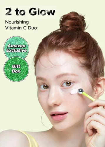 Miniatura 2 de I DEW CARE Set de crema de ojos y aceite de labios con vitamina - 2 para brillar Tratamiento facial, caja de regalo incluida, aspecto de piel