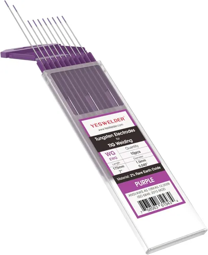 Miniatura 47 de YESWELDER - Electrodo de tungsteno para soldadura TIG, ceriado al 2%, de 1/16 x 7 pulgadas (gris, WC20/EWCe-2), paquete de 10