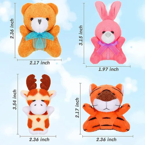 Miniatura 2 de Skylety Juego de 50 mini animales de peluche a granel, lindos animales de peluche, selva de safari, pequeño, decoración de llavero de peluche