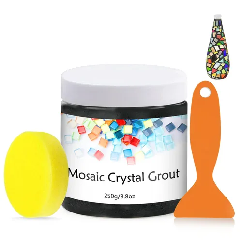 Miniatura 10 de Lechada de mosaico de cristal, herramientas de azulejos de mosaico, accesorios de azulejos de mosaico – Esencial para el empastado hecho a mano