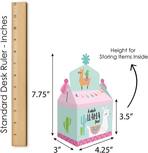 Miniatura 6 de Big Dot of Happiness Whole Llama Fun – Caja de regalo para fiestas – Fiesta de llamas, baby shower o fiesta de cumpleaños, cajas de golosinas