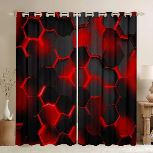 Miniatura 29 de Feelyou Cortinas de ventana para jugadores, cortinas de juego para niños, niñas y adolescentes, decoración de habitación, consola de juego, cortinas