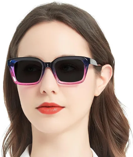 Miniatura 8 de MARE AZZURO Gafas de Lectura para Mujeres con Protección UV Lentes de Sol 50 75 100 125 150 175 200 225 250 275 300 325 350 375 400 (Negro, 1.50)