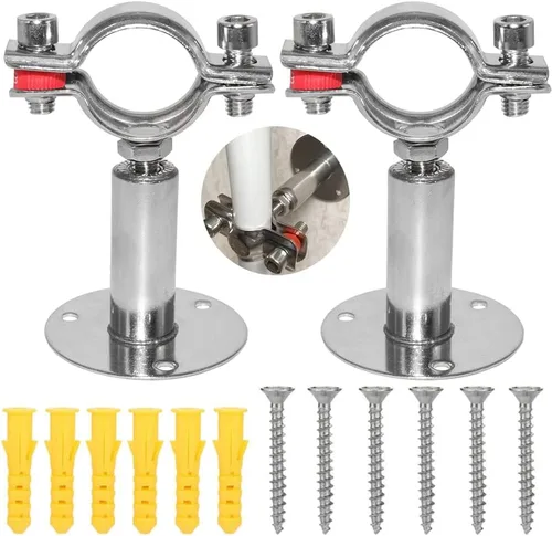 Miniatura 7 de Beduan Abrazadera de Soporte de Tubo de Acero Inoxidable de 2.25 Pulgadas para Montaje en Pared y Techo, Abrazadera Ajustable para Tubo de PVC