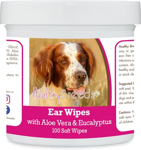 Miniatura 97 de Healthy Breeds Pastor alemán, silla de montar, toallitas de limpieza de oídos con aloe y eucalipto para perros, 100