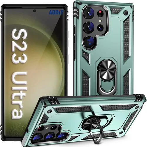 Miniatura 8 de ADDIT Funda S23 para Samsung Galaxy S23 de 6.1 pulgadas, con anillo de soporte, soporte ajustable, grado militar, protección resistente, a prueba