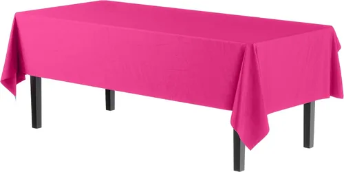 Miniatura 2 de Party Solids Mantel rectangular de plástico, 54 x 108 pulgadas, paquete de 24