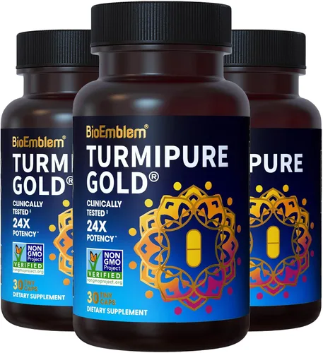 Miniatura 7 de BioEmblem Triple Magnesium Complex and BioEmblem Turmeric Curcumin with Clinically Studied TurmiPure - Apoyo para las articulaciones, suplementos