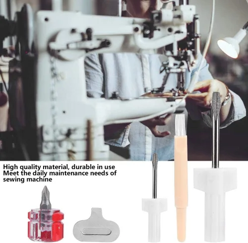 Miniatura 4 de Jadeshay Kit de reparación de máquina de coser, 5 destornilladores para máquina de coser, herramienta de extracción de hilo para máquinas de coser