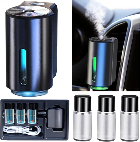 Ambientador inteligente para automóvil, difusor de ambientador de automóvil, difusor de aroma recargable para autos, 3 niveles de difusor