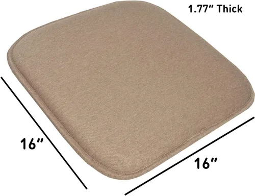 Miniatura 4 de Sweet Home Collection Cojines de espuma viscoelástica para silla, goma antideslizante y diseño de panal de abejas y esquinas redondeadas de 16 x 16