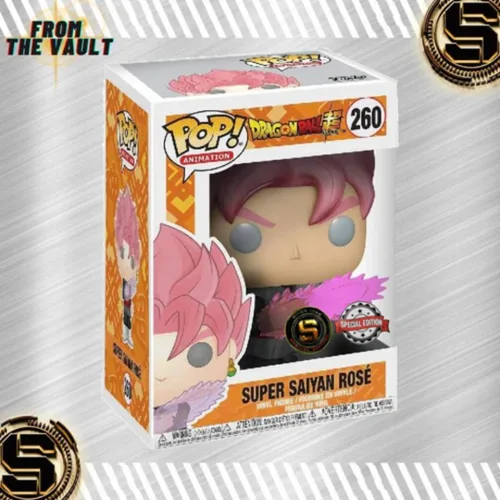 Miniatura 5 de Funko POP! Animación Dragon Ball Z, Super Super Saiyan Goku, color rosa negro n.° 260