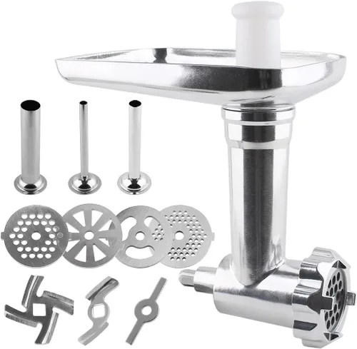 Accesorio para picadora de carne MG-50, compatible con batidora de pie Cuisinart serie SM-50 y SMD-50 (tubos de relleno de salchichas de acero