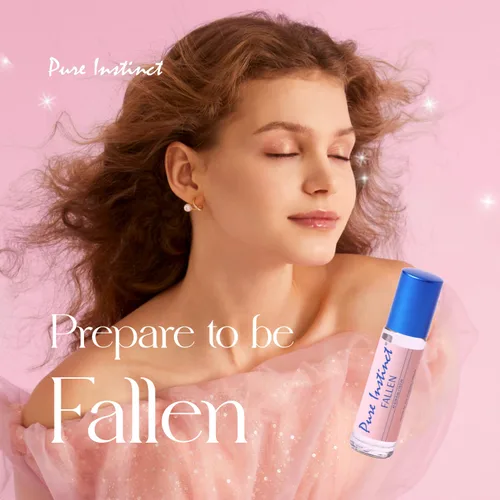Miniatura 2 de Pure Instinct FALLEN Roll-On The Original - Perfume de aceite corporal con infusión de feromonas EDP, para ella, listo para la TSA, 0.34 onzas