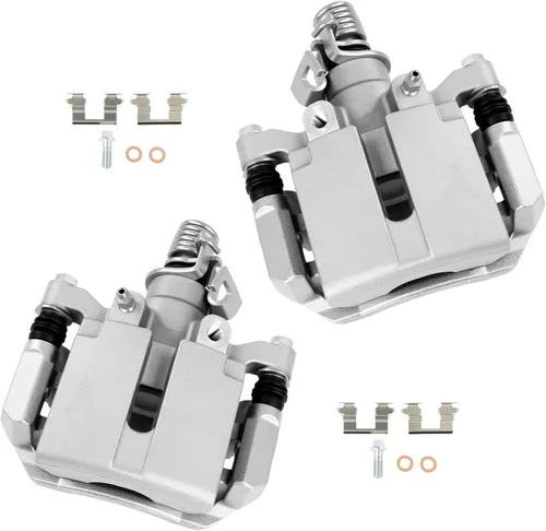 Miniatura 16 de cciyu Conjunto de pinza de freno trasera izquierda 18B4644A con soporte para Buick Rendezvous, para Chevy Venture, para Oldsmobile Silhouette