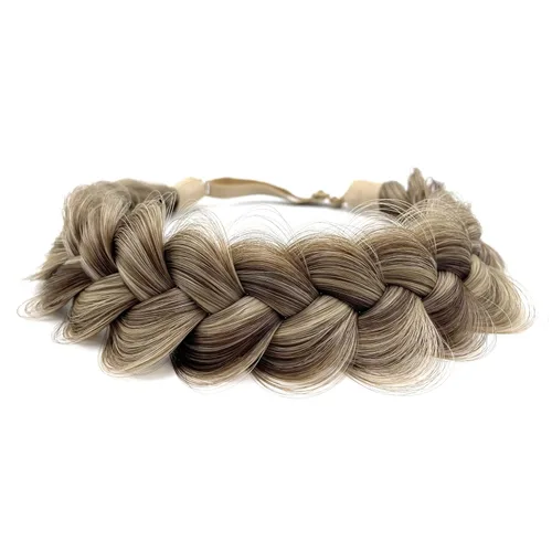 Miniatura 15 de Diadema trenzada, 2 hebras, clásica, gruesa, trenzada, ancha, elástica, de calidad, sintética, trenzada, para mujeres y niñas, estilo bohemio, 2.42