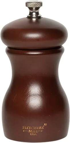 Miniatura 14 de Fletchers' Mill - Colección Marsala de molinillo de pimienta, cereza, 4 pulgadas, grosor ajustable fino a grueso, fabricado en Estados Unidos Negro