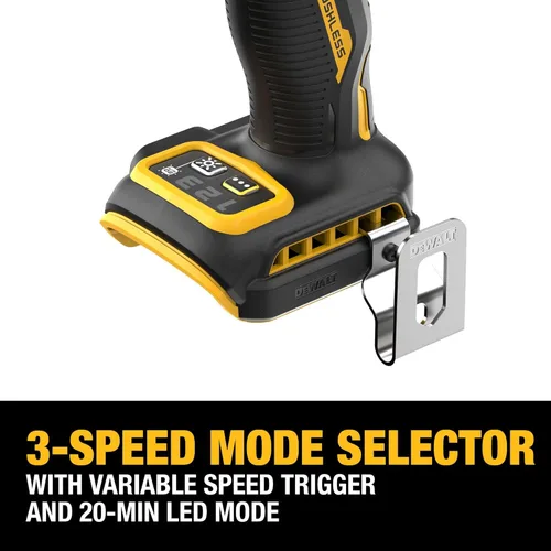 Miniatura 3 de DEWALT Kit de destornillador de impacto 20V MAX XR sin escobillas, inalámbrico, 3 velocidades, alto torque, 1/4 pulg. con XR POWERPACK y cargador
