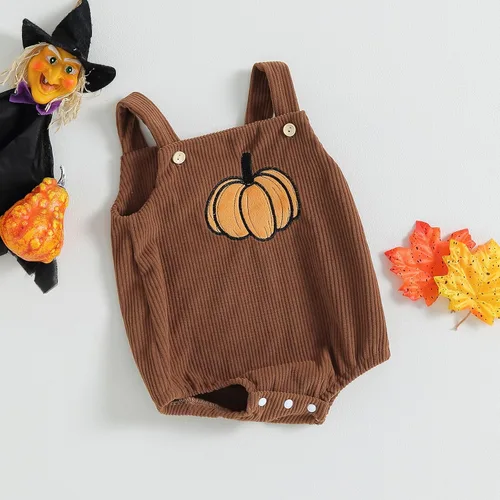 Miniatura 4 de Traje de Halloween para bebé recién nacido, overol sin mangas, con botones, ropa unisex de otoño