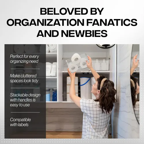 Miniatura 4 de ClearSpace Contenedores de almacenamiento de plástico transparente – Organizadores de despensa y contenedores de almacenamiento, organizador