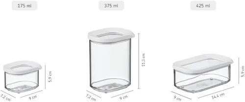 Miniatura 6 de Mepal Modula - Contenedor transparente para almacenamiento de alimentos, 15 onzas, perfecto para productos secos, apto para lavavajillas, tapa