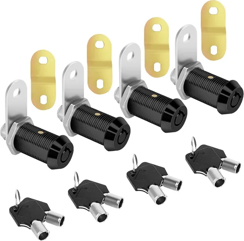 Miniatura 15 de Cerraduras de Leva RV para Puerta de Almacenamiento de 1 Pulgada, Compartimento de RV, 4 Piezas con Llave Igual, Juego de Repuesto para Remolque