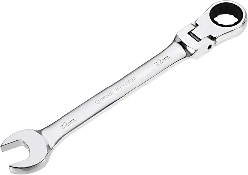 Miniatura 18 de uxcell Llave combinada de trinquete de cabeza flexible de 0.512 in métrica 72 dientes 12 puntos trinquete caja terminada herramientas de llave