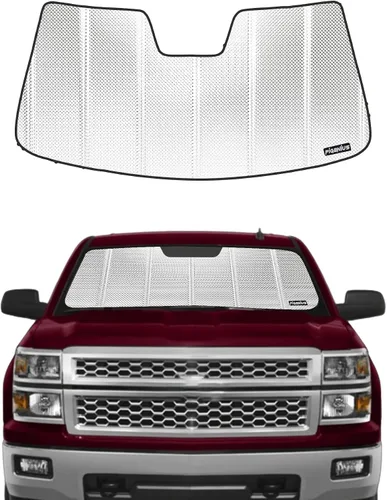 Miniatura 7 de Parasol para parabrisas compatible con Chevy Silverado GMC Sierra 1500 2014-2018, 2500HD/3500HD 2015-2019, Silverado LD Sierra Limited 2019, se
