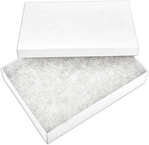 Miniatura 17 de TheDisplayGuys - Paquete de 25 cajas de regalo de cartón kraft #53 con relleno y tapa de algodón, color rosa, (5.4 x 3.9 x 1.0 pulgadas)