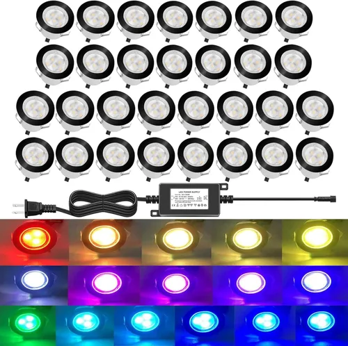 Miniatura 47 de lámpara LED decorativa de bajo voltaje de 1 vatio, impermeable, para exteriores, patio, jardín, escaleras Blanco cálido
