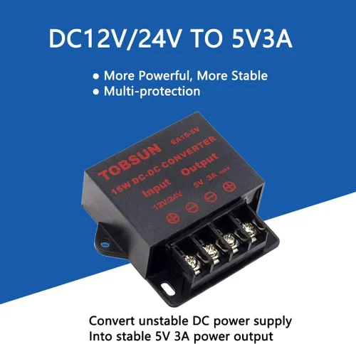 Miniatura 6 de Convertidor CC Regulador reductor 5V Regulado Fuentes de alimentación Convertidor de transformador (5V 3A 15W)