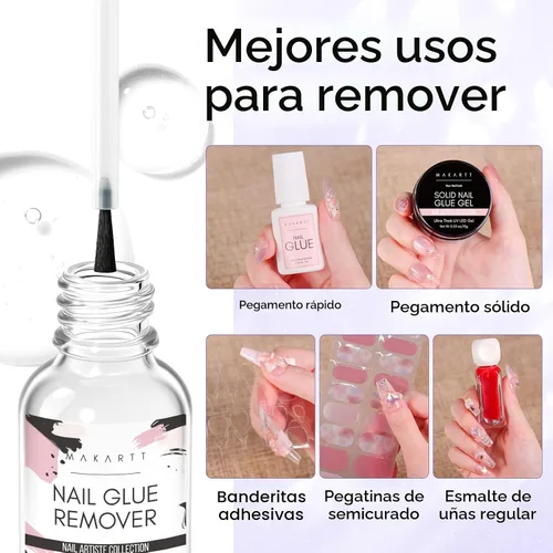 Miniatura 2 de Makartt Removedor de pegamento de uñas para uñas a presión, 1.06 fl oz (1.0 fl oz), sin hema, pegamento fácil de quitar, versátil para pegar