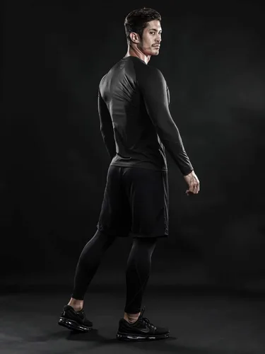 Miniatura 5 de DRSKIN - Camisas de compresión para hombre, manga larga, paquete de 4, 3, 2 o 1 unidades, camisas de entrenamiento deportivo, capa base atlética