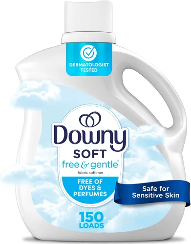 Miniatura 12 de Suavizante líquido para telas Downy Free & Gentle, 44 fl oz, 60 cargas, hipoalergénico, acondicionador de tela líquido apto para pieles sensibles