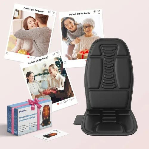 Miniatura 6 de Masajeador de espalda con calor, almohadilla de silla de masaje con 5 modos y 2 niveles de calor para la espalda y los muslos, almohadilla de masaje