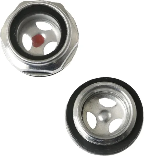 Miniatura 4 de RLECS 4 piezas de vidrio de vista para compresor de aire, tanque de bomba de caja de cambios (1/2 pulgada NPT), aleación de aluminio hexagonal