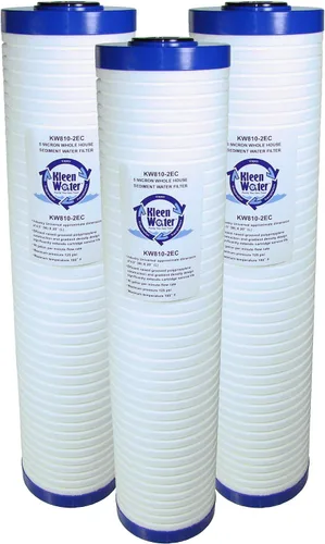 KleenWater Filtros compatibles con cartuchos de repuesto Pentek DGD-5005-20 / DGD-5005, 4.5 x 20 pulgadas, 5 micrones, suciedad, óxido y sedimentos,