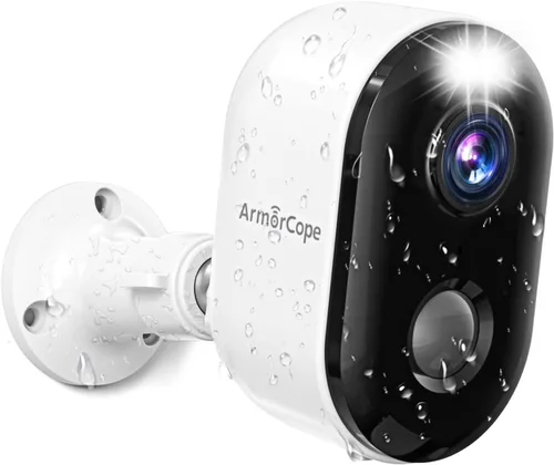Miniatura 11 de Cámaras de seguridad Armorcope inalámbricas para exteriores, alimentadas por batería 2K con visión nocturna a color, detección de movimiento AI