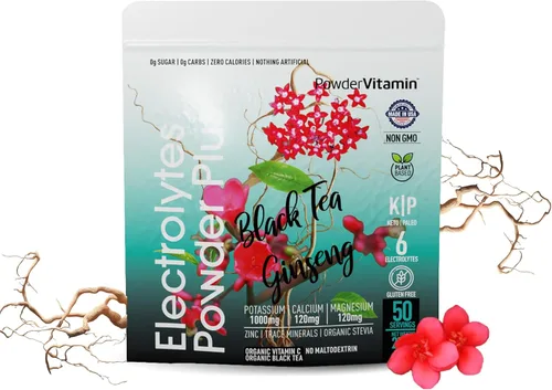 Miniatura 38 de Polvo de Electrolitos Plus (50 porciones), 0 calorías Keto, 0 azúcar, sin maltodextrina, 1000 mg de potasio, 120 mg de calcio, 120 mg de magnesio