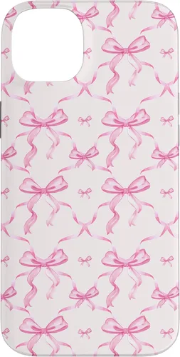 Miniatura 14 de Cintas y lazos estéticos rosas para iPhone 16 en estuche de acuarela