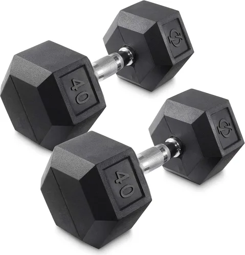 Miniatura 9 de Philosophy Gym Mancuernas hexagonales con revestimiento de goma, pares
