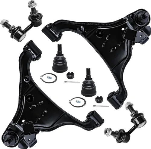 Miniatura 102 de Detroit Axle - Kit de brazos de control de extremo delantero 4WD para Ford 04-08 F-150, 06-08 Lincoln Mark LT, 4 extremos de barra de acoplamiento
