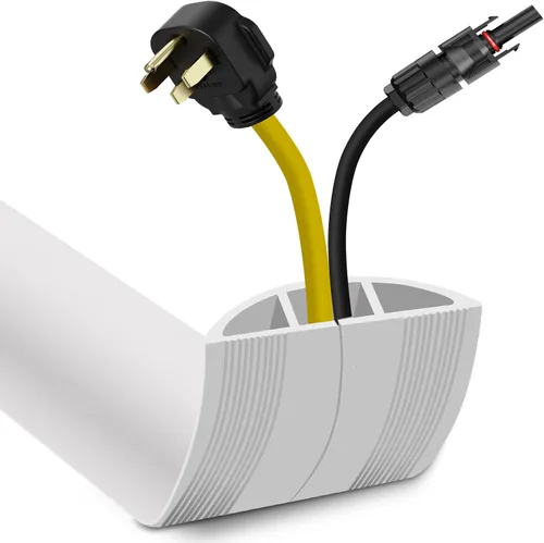 Miniatura 25 de JAHOMFAI Cubierta para cables de piso 1m de largo, cubiertas para cables en el suelo para proteger los cables y prevenir riesgos de caídas, fácil