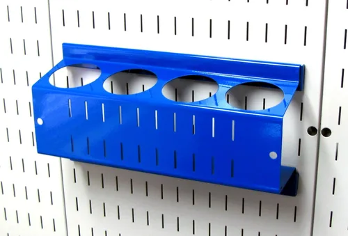 Miniatura 2 de Wall Control Soporte para latas de aerosol y organizador de latas de aerosol, tablero de clavijas y tablero de herramientas ranurado, color azul